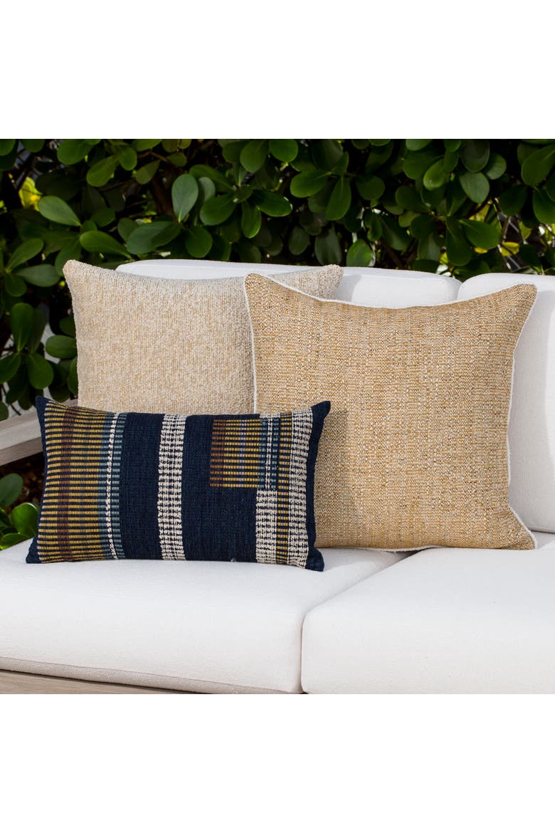 Golden Hour Textured Corded Indoor & Outdoor Woven Accent Pillow, Alternate, color, Corded