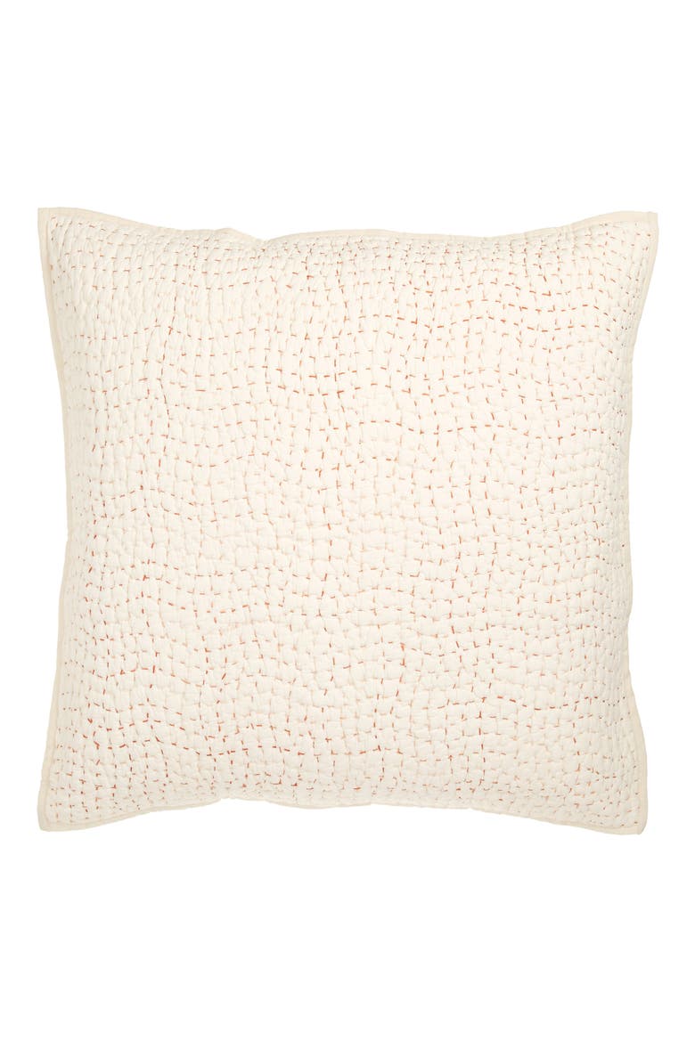 Hand Stitched Organic Cotton Euro Sham, Main, color, UNDYED