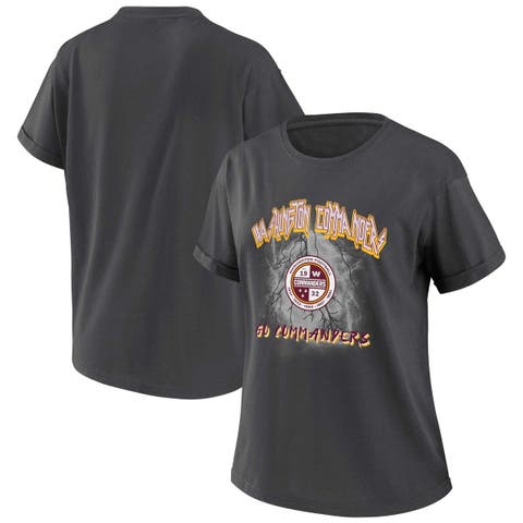 Women's WEAR by Erin Andrews Charcoal Washington Commanders Boyfriend T-Shirt