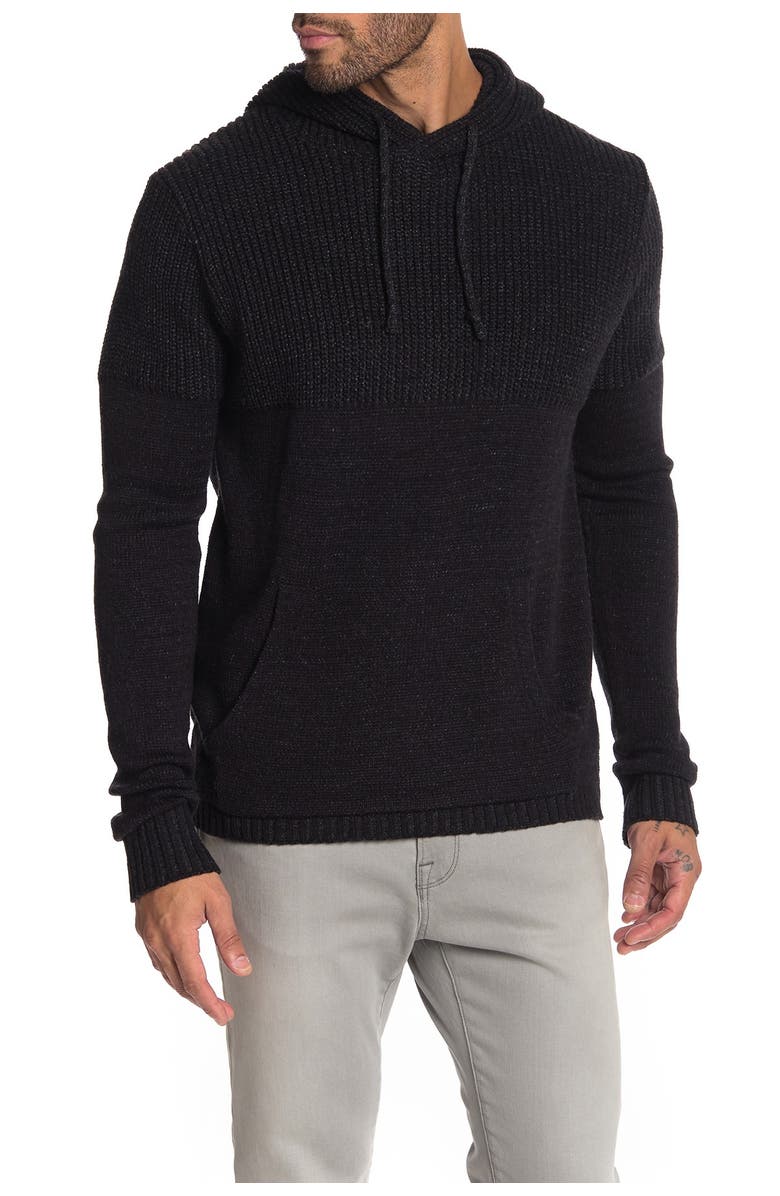 XRAY Contrast Knit Pullover Hoodie, Main, color, 