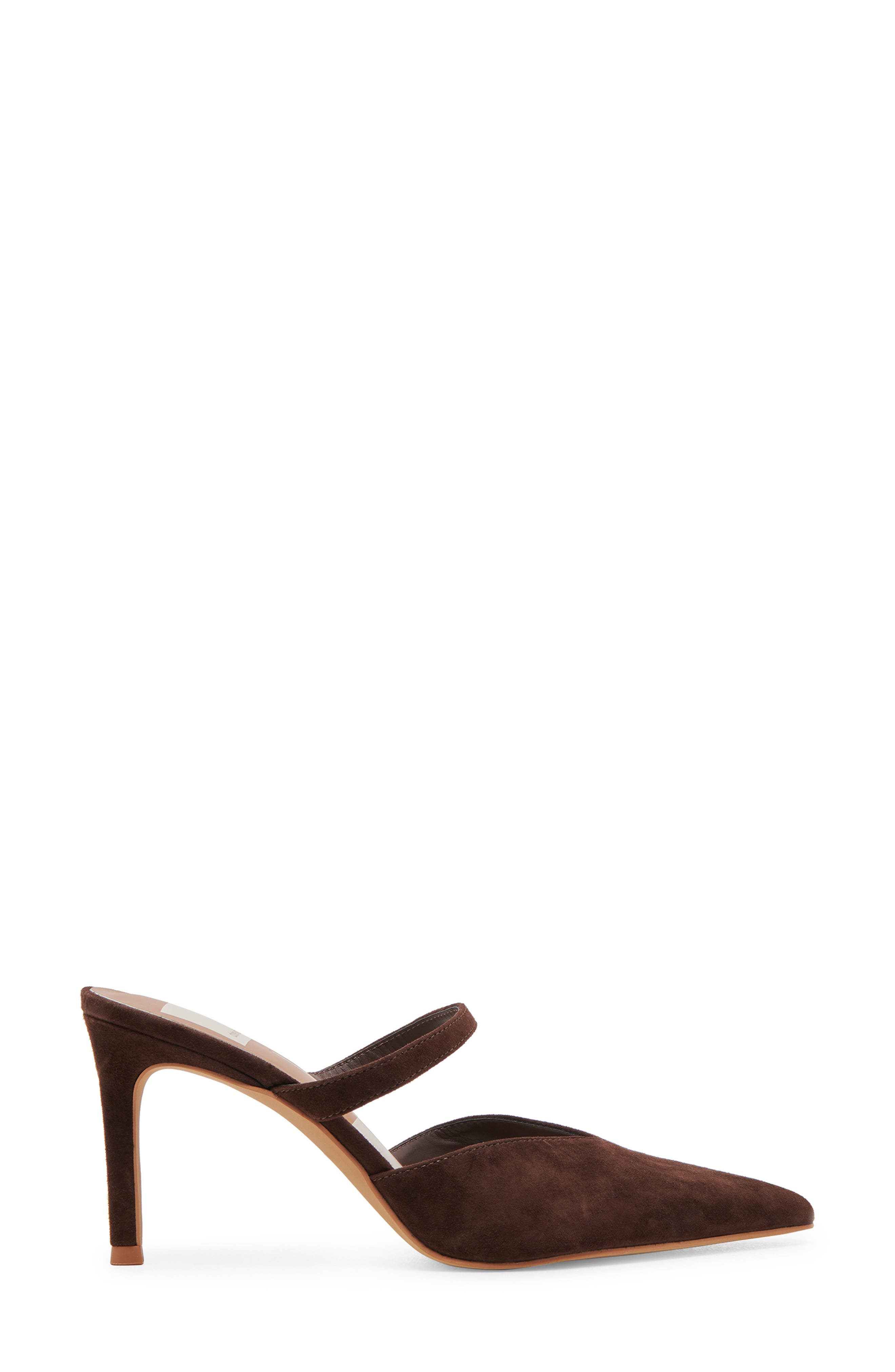 Kanika Pointed Toe Pump, Alternate, color, DK BROWN SUEDE