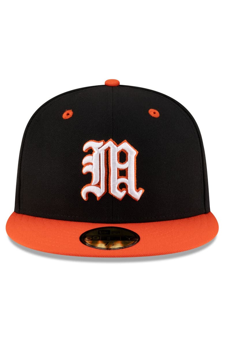 New Era Men's New Era Black/Orange Miami Hurricanes On-Field 59FIFTY Fitted Hat, Alternate, color, 