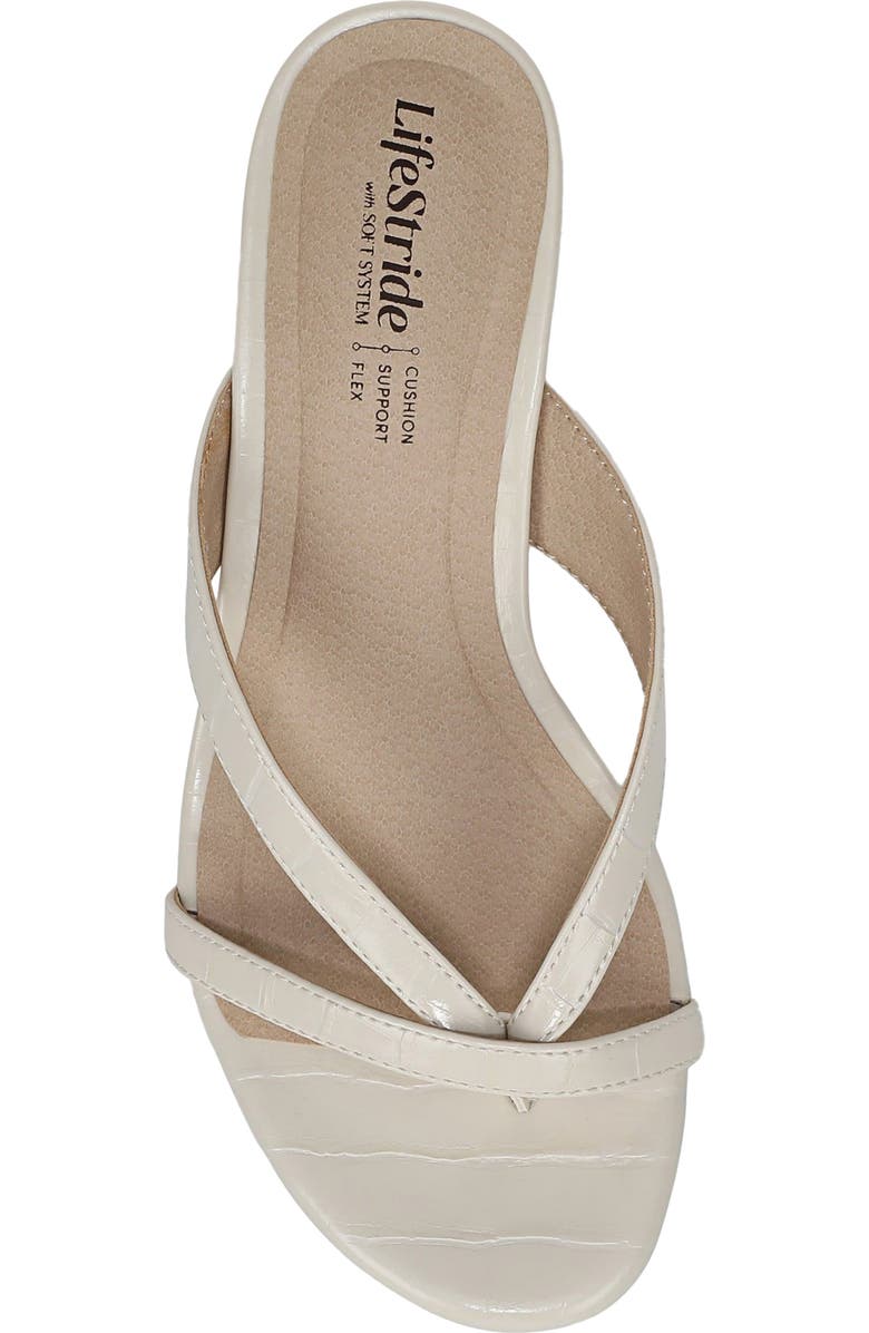 LifeStride Navine Kitten Heel Flip Flop, Alternate, color, Bone