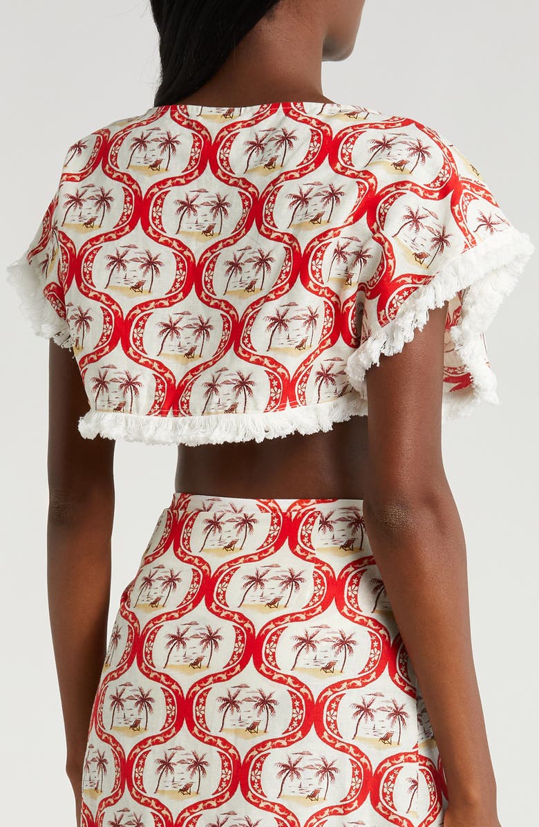 FARM Rio Summer Beach Cover-Up Crop Top, Alternate, color,