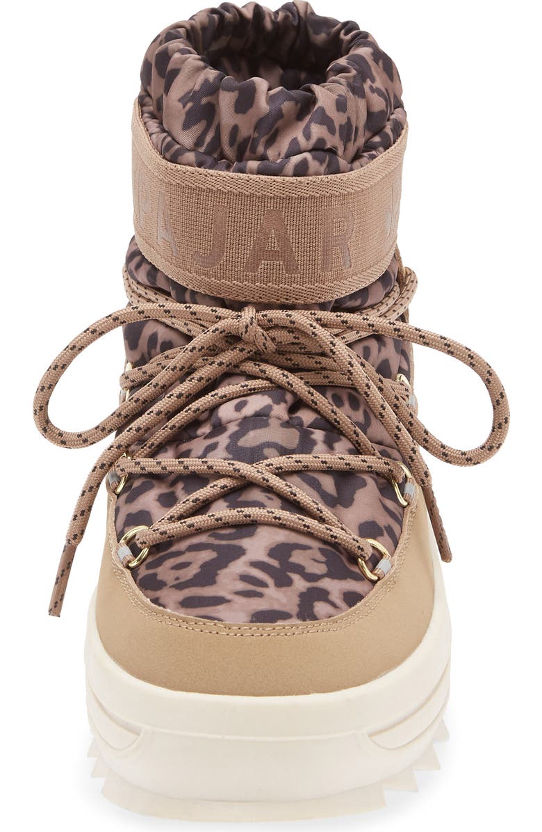 Pajar Galaxy Mini Waterproof Platform Ankle Bootie, Alternate, color, Leopard/ Sand