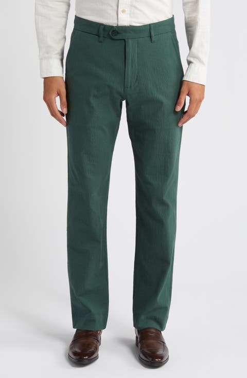 Seersucker Cotton Blend Pants