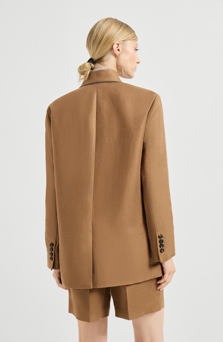 Brunello Cucinelli Diagonal blazer, Alternate, color, Mou