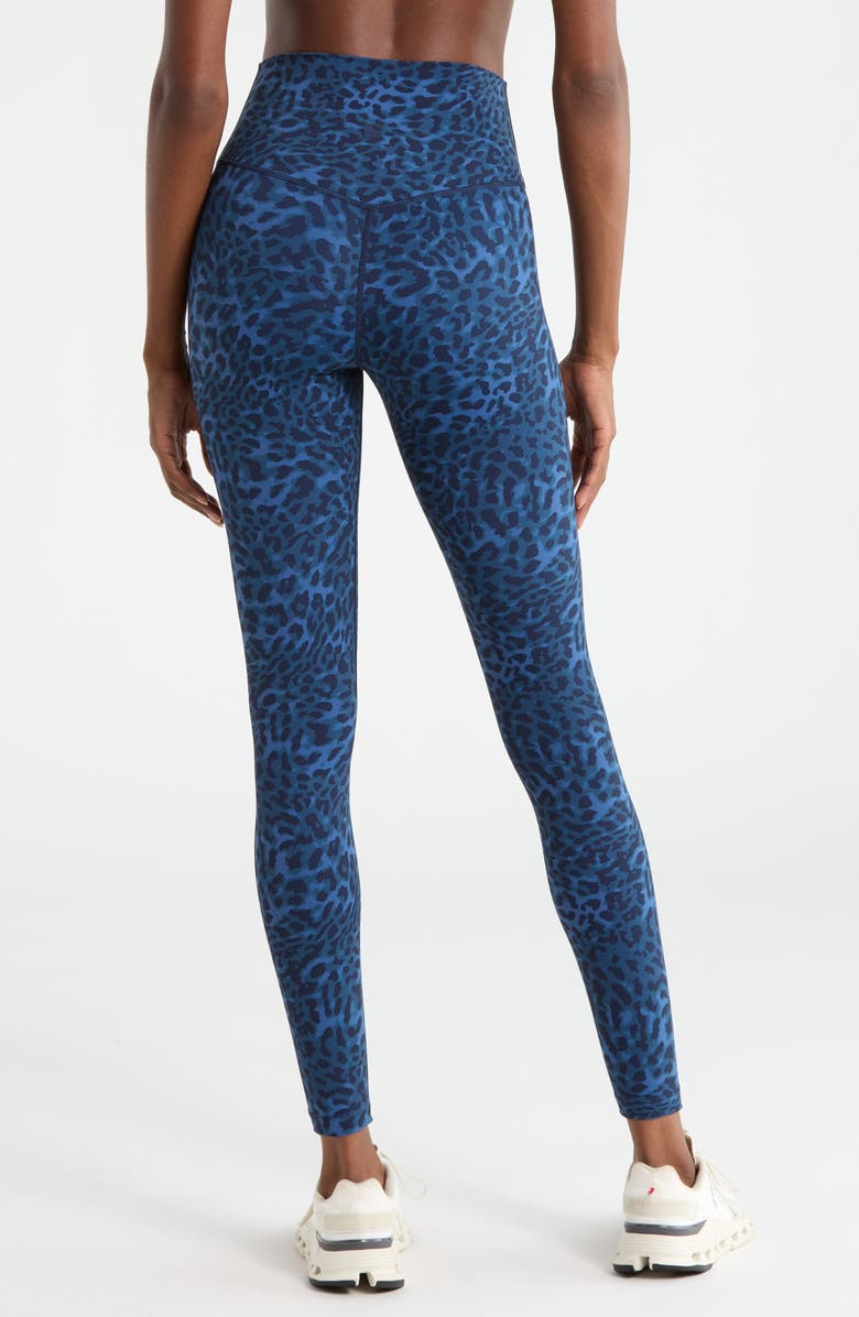 MPG Print Sculpt Leggings, Alternate, color, Navy Blazer Leopard