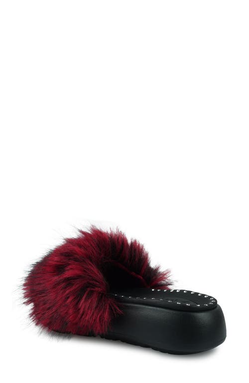 Zigi Fabbi Faux Fur Platform Sandal