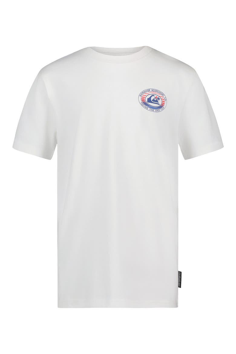 Kids' Oval Stamp Graphic Tee, Main, color, WHITE