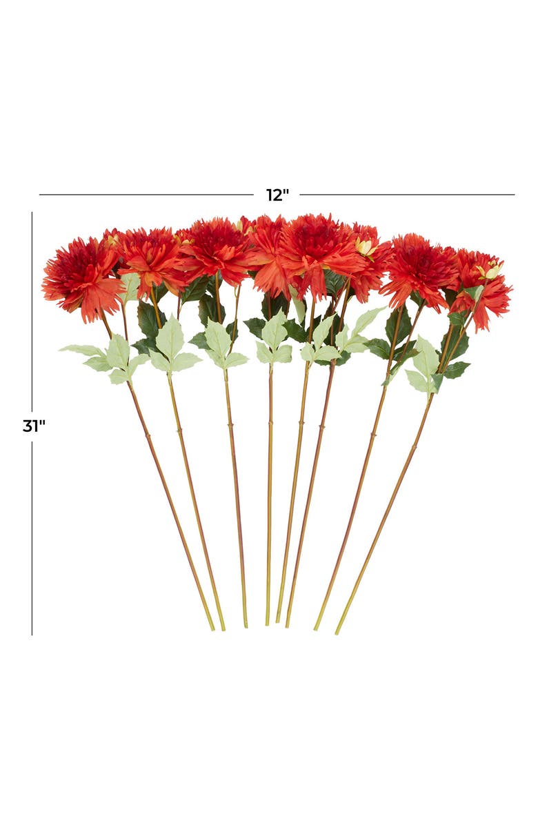 SONOMA SAGE HOME Set of Eight Red Dahlia Artificial Flowers, Alternate, color, Red
