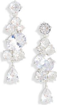 NORDSTROM RACK Mixed Cubic Zirconia Drop Earrings