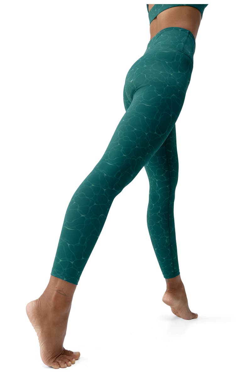 Born Living Yoga Organic 7/8 Performance Medium Rise Sport Legging, Alternate, color, Deep Green