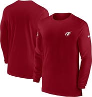 Nike Men's Nike Cardinal Arizona Cardinals Sideline Coach Performance Long Sleeve T-Shirt