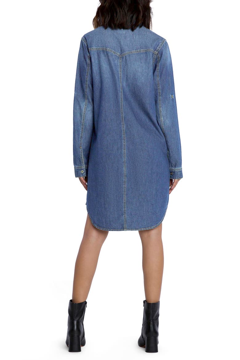 Amanda Long Sleeve Denim Shirtdress, Alternate, color, TAYLOR BLUE