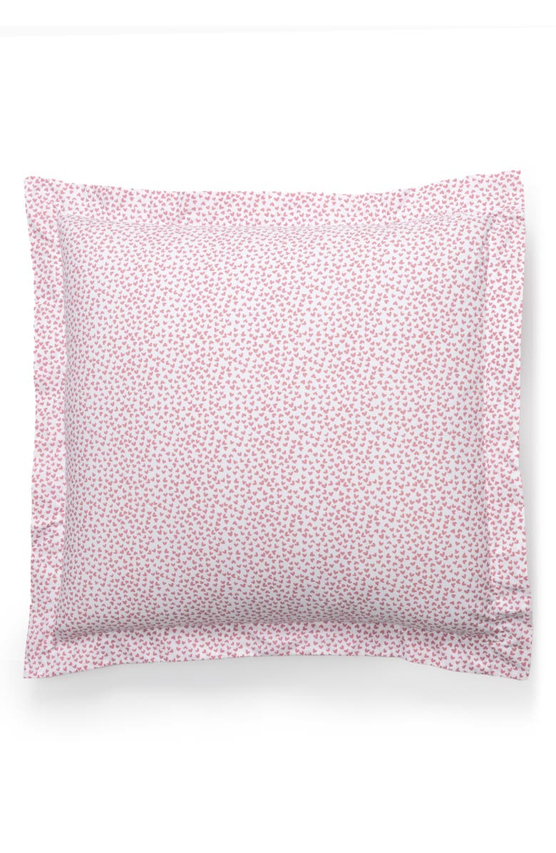 Petite Plume Signature Collection Sweethearts Euro Pillow Sham, Main, color, Pink