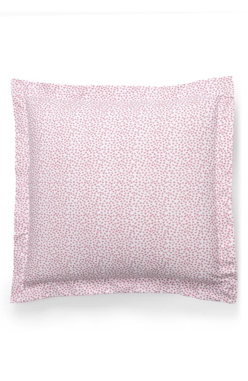 Petite Plume Signature Collection Sweethearts Euro Pillow Sham In Pink