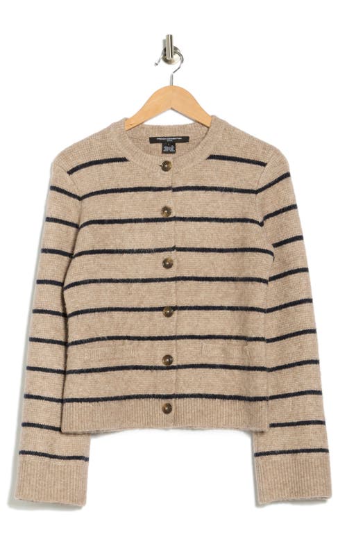 French Connection Structured Stripe Cardigan In Multi