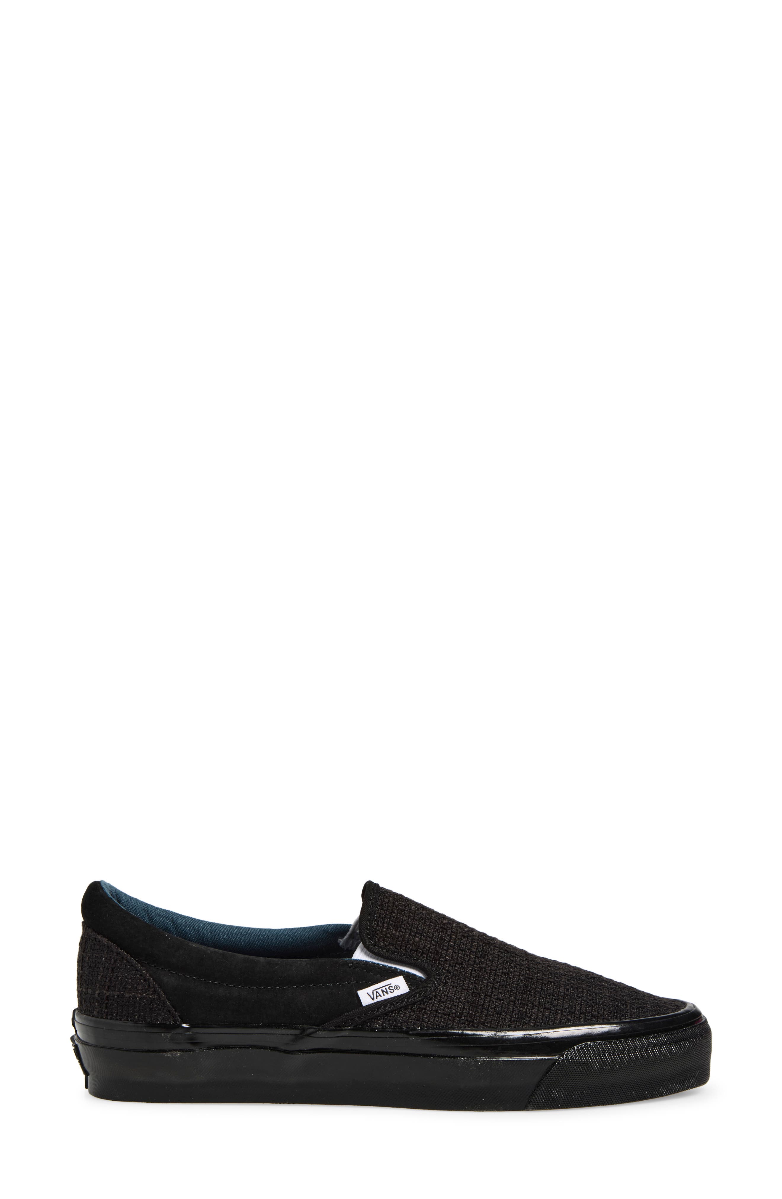 Classic Slip-On 98 Tweed Black Sneaker, Alternate, color, LX CLASSIC SLIP-ON BLACK