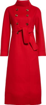 Valentino Garavani Double Breasted Wool & Cashmere Belted Coat