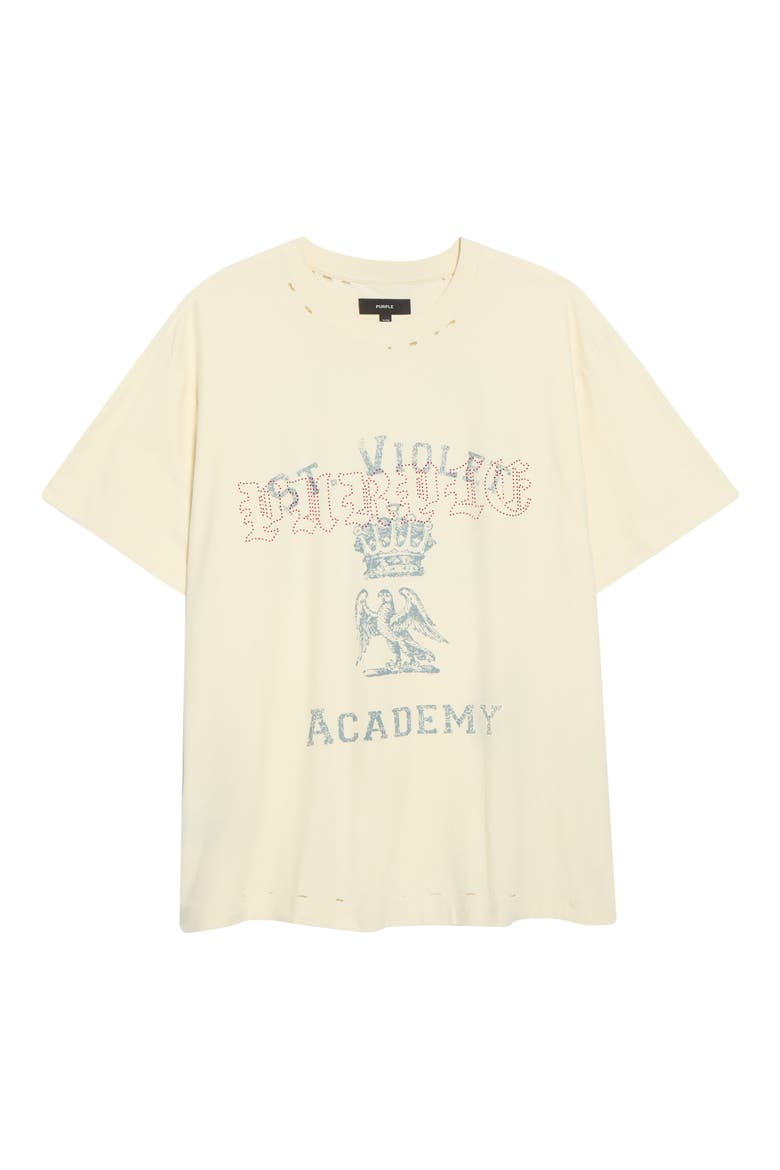 Textured Cotton Graphic T-Shirt, Main, color, OFF WHITE
