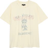 PURPLE BRAND Textured Cotton Graphic T-Shirt