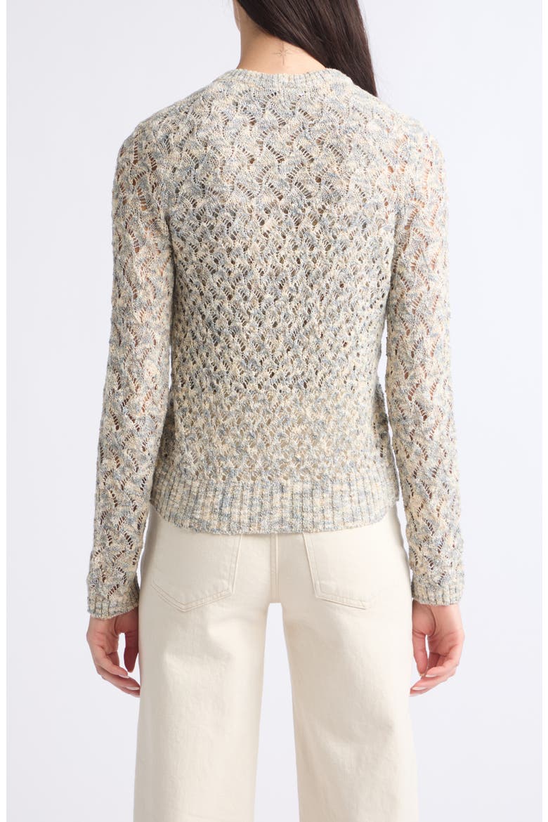 Drummond Semisheer Cotton Blend Cardigan, Alternate, color, DOVE MULTI