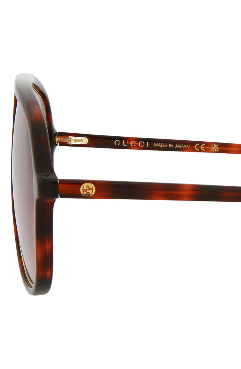 Gucci 57mm Novelty Navigator Sunglasses, Alternate, color, 