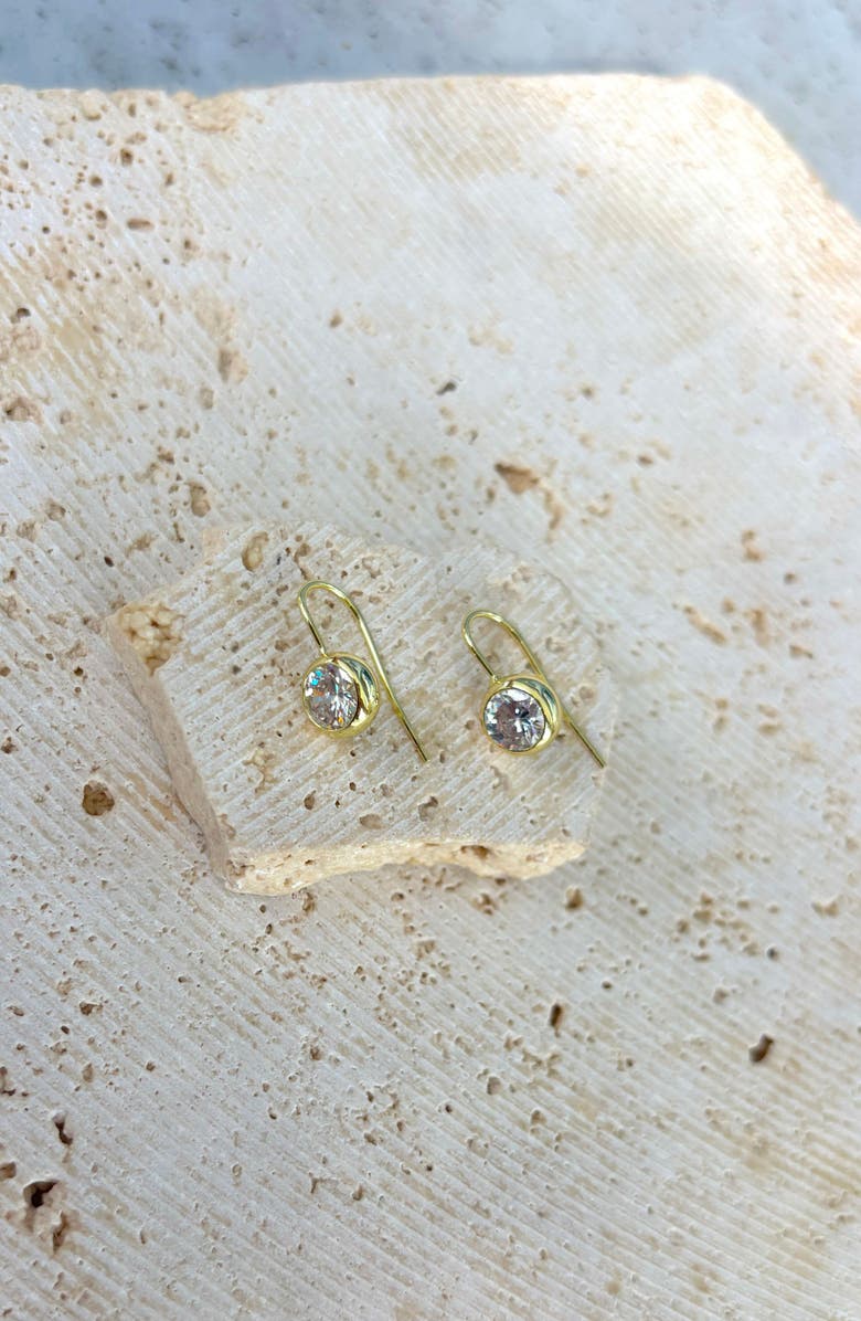 Adornia 14K Gold Plate Crystal Earrings, Alternate, color, Gold