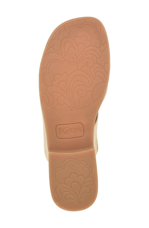 Korks Sareen Toe Loop Sandal In Champagne