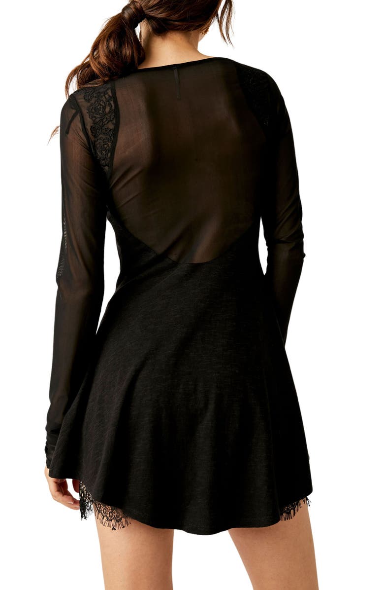 Free People Rendezvous Lace Trim Top, Alternate, color, 