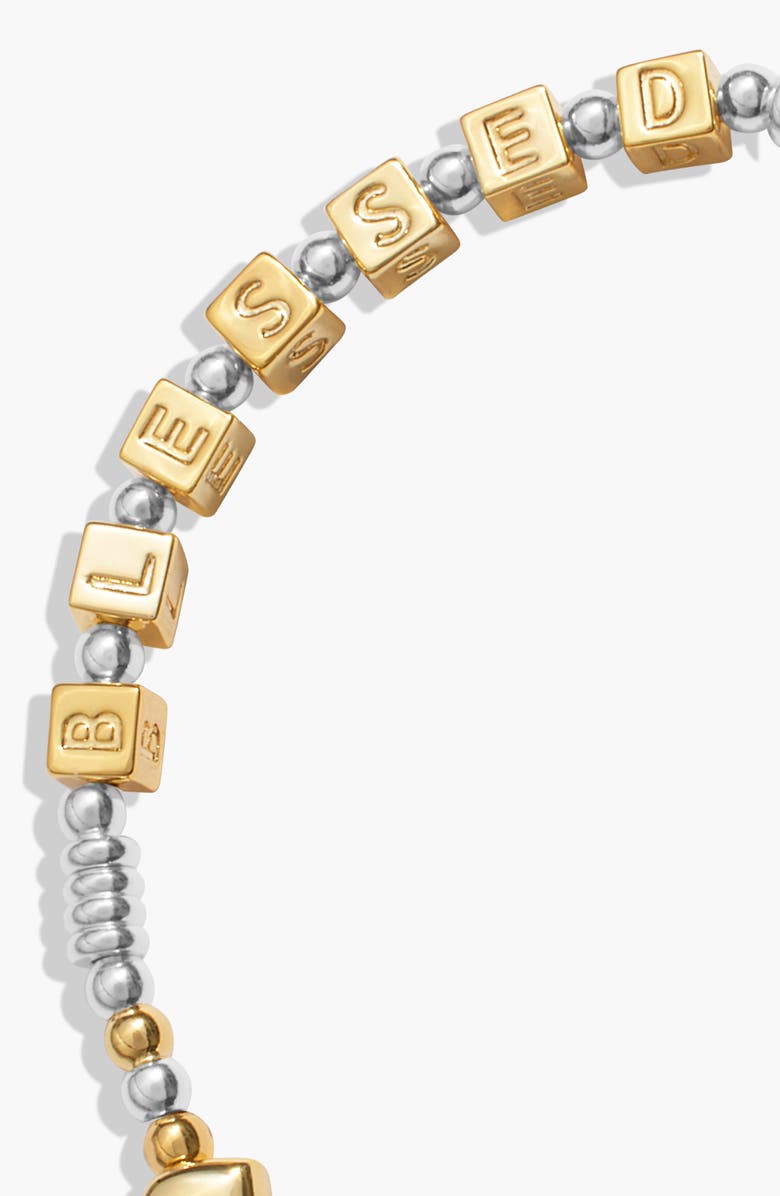 A Littles & Co Happy Little Moments 'Birthday Blessings' Bracelet In Silver And Gold-Tone Plating, Alternate, color, Metallic Silver