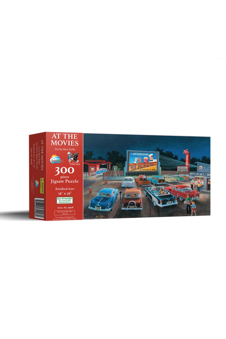 At the Movies 300 piece Jigsaw Puzzle for Adults, Main, color, Multicolor