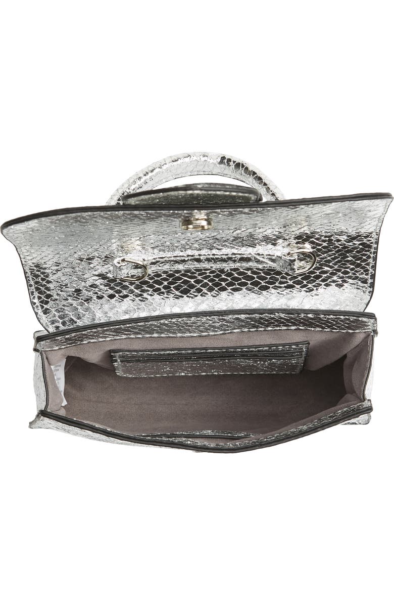 Steve Madden Lizard Embossed Faux Leather Top Handle Satchel, Alternate, color,