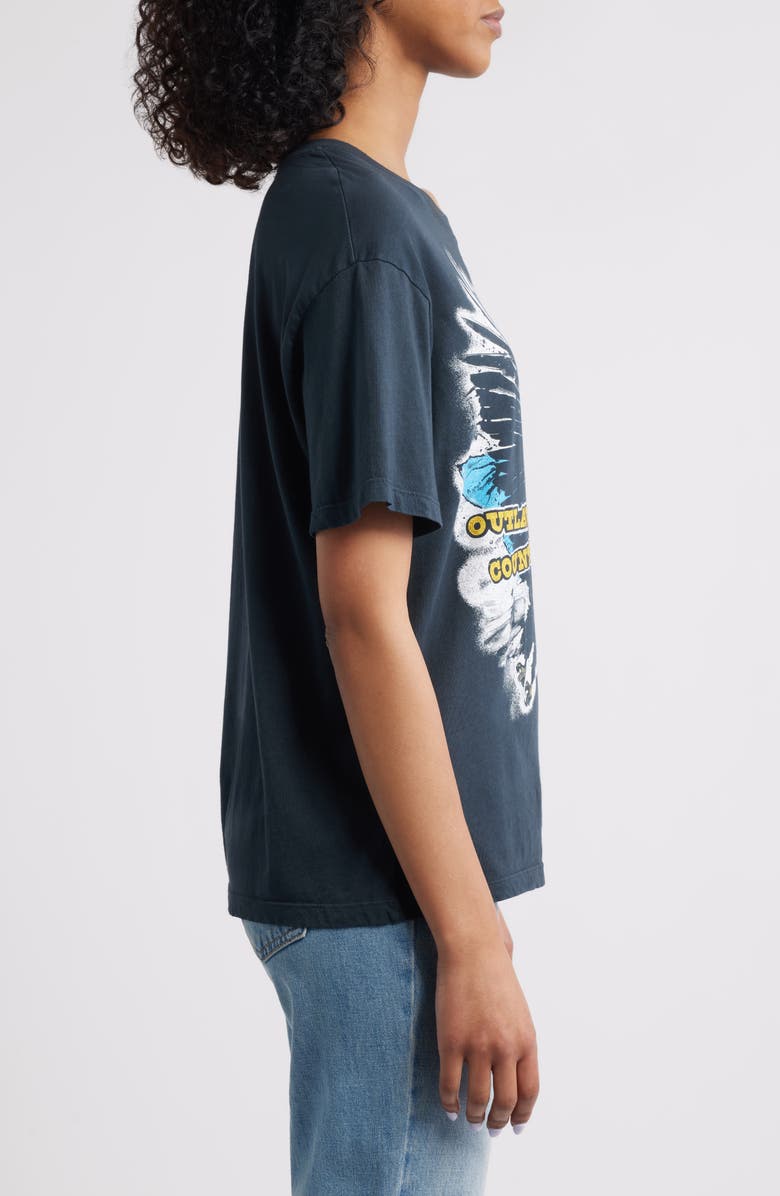 Daydreamer Willie Nelson Outlaw Country Cotton Graphic T-Shirt, Alternate, color, Vintage Black