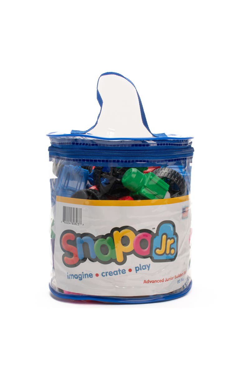 Snapo Jr. Advanced Builder's 80 Piece Kit building Blocks, Main, color, Multicolored