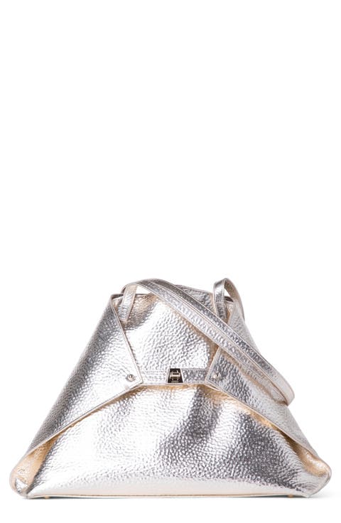 Medium AI Metallic Calfskin Leather Tote