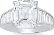 Queen Jewels Sterling Silver Emerald Cut CZ Ring