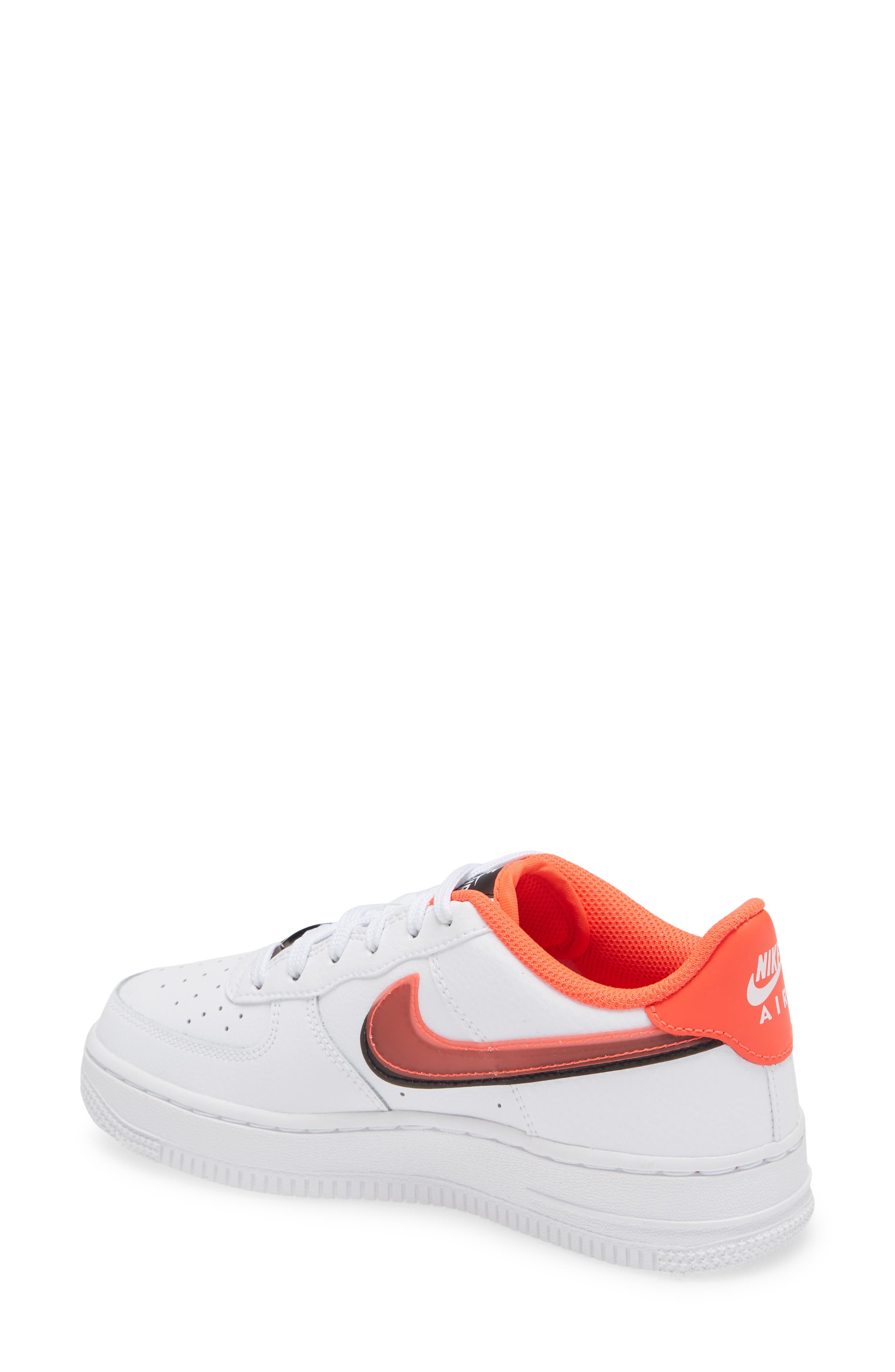 Kids' Air Force 1 LV8 Sneaker, Alternate, color, WHITE/ CRIMSON/ BLACK