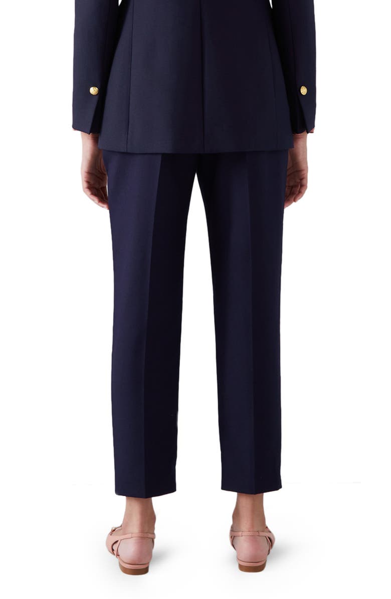 LK Bennett Mariner Slim Fit Ankle Trousers, Alternate, color, Navy