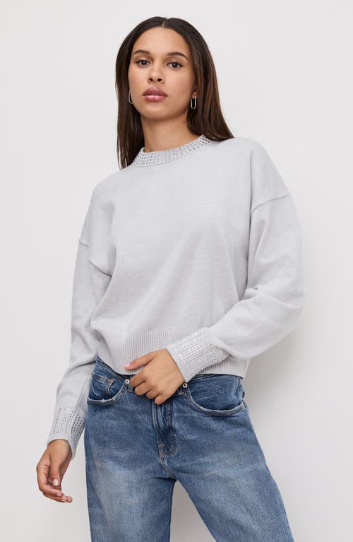 GOOD AMERICAN GOOD AMERICAN CRYSTAL CREWNECK SWEATER