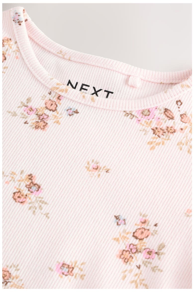 Kids' Ditsy Rib Long Sleeve Top, Alternate, color, PINK