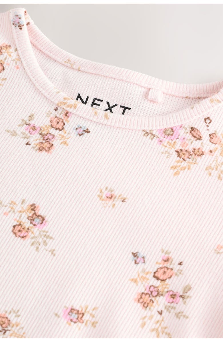 NEXT Kids' Ditsy Rib Long Sleeve Top, Alternate, color, Neutral