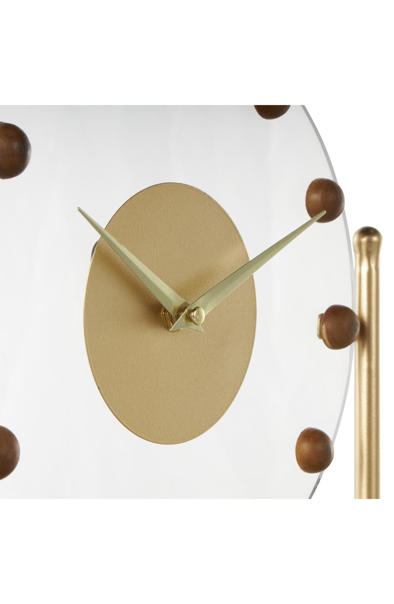 VIVIAN LUNE HOME Modern Black Metal Clock, Alternate, color, Gold