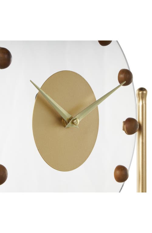 Vivian Lune Home Modern Black Metal Clock In Gold
