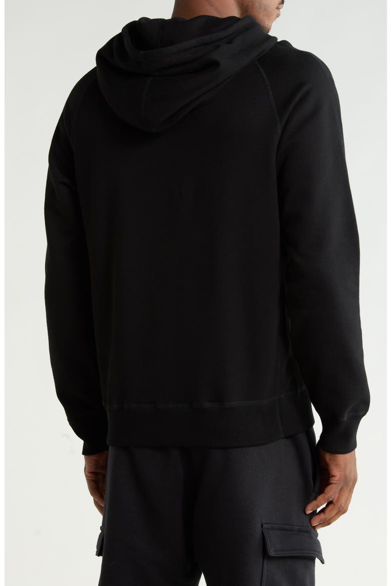 Midweight Terry Lockup Standard Hoodie, Alternate, color, BLACK
