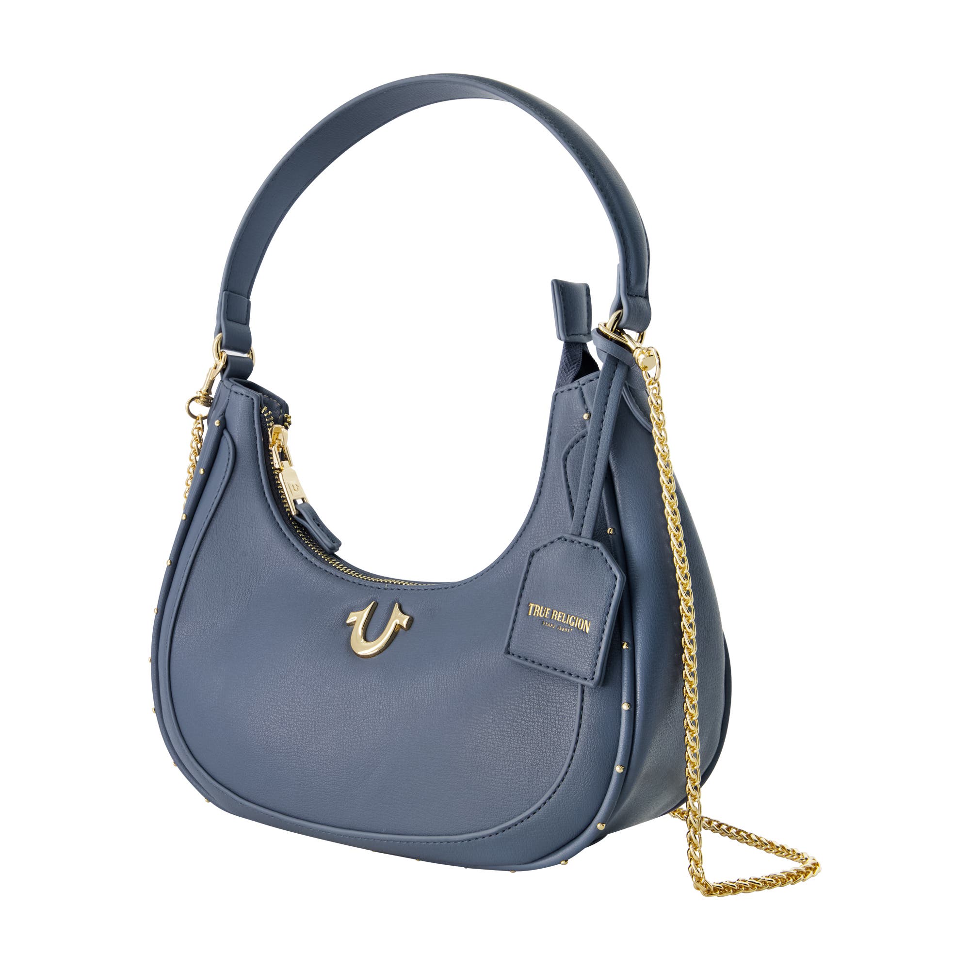 True Religion Zip Top Crescent Hobo Bag, Alternate, color, 