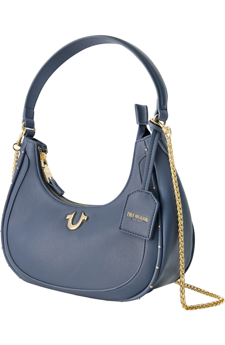 True Religion Zip Top Crescent Hobo Bag, Alternate, color,