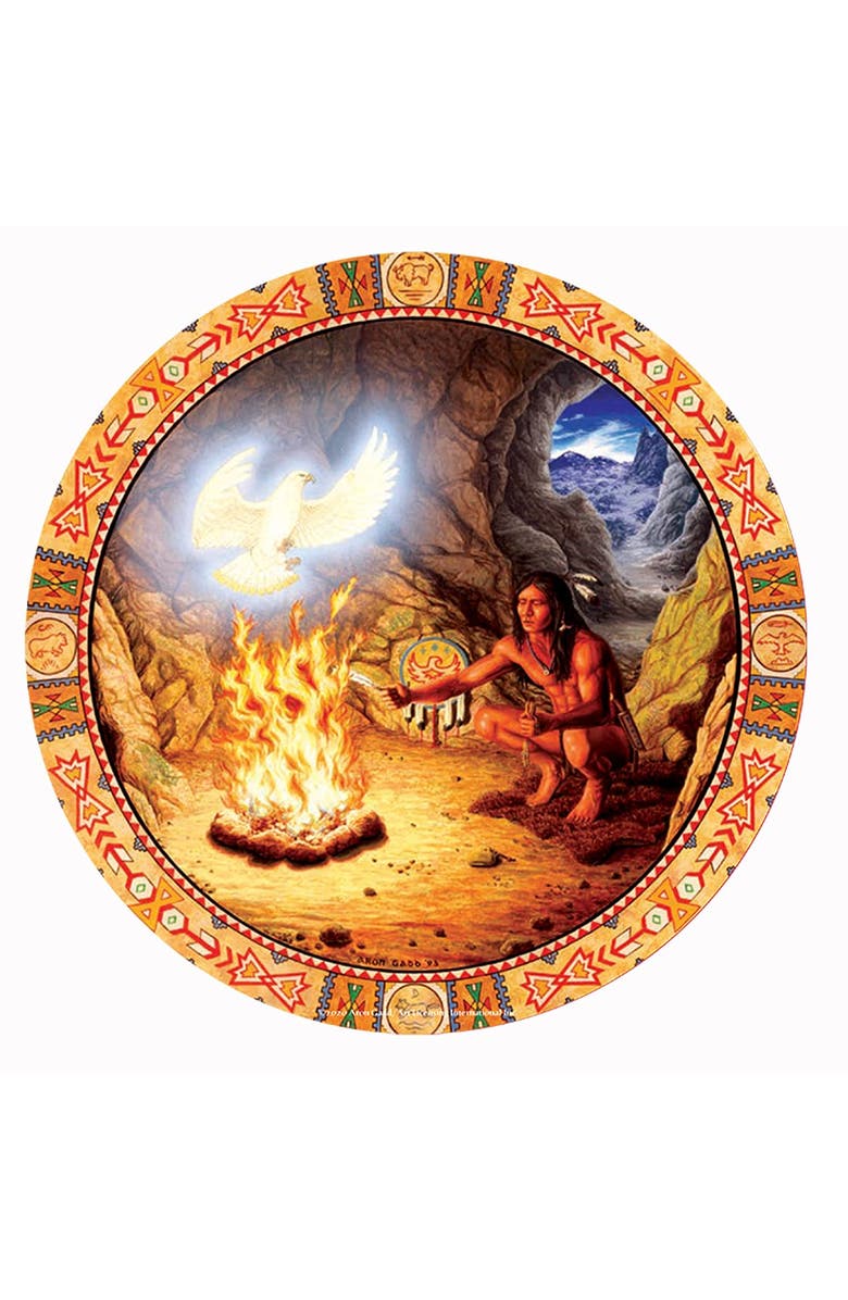 Sunsout White Eagle 500 piece Jigsaw Puzzle for Adults Round, Alternate, color, Multicolor