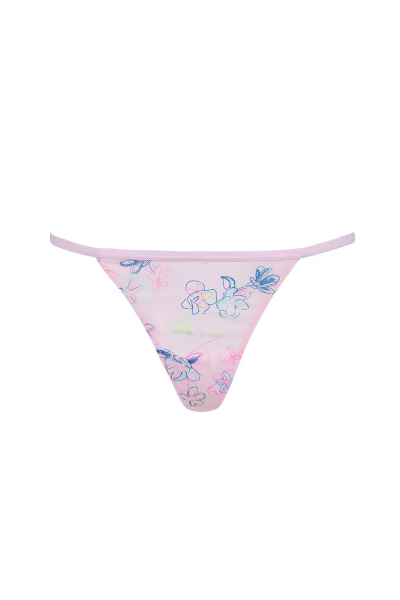 Serenity G-String Panties, Alternate, color, Floral pink